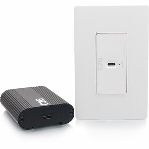 C2G Superbooster USB Camera Extender Over Cat Single Gang Wall Plate to Box Kit