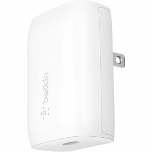 Belkin 30W Portable USB-C Wall Charger - 1xUSB-C (30W) - Fast Charge - Power Adapter - White