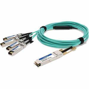 AddOn Mellanox® MFA7A50-C015 Compatible 100GBase-AOC QSFP28 to 4xSFP28 Active Optical Cable (850nm, MMF, 15m)