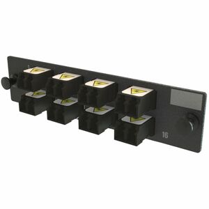 Ortronics Q-Series Keyed OFP Adapter Panel 16 Fibers, Black