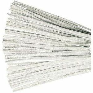 DBLG Import 4mm x 12" white Chenilles