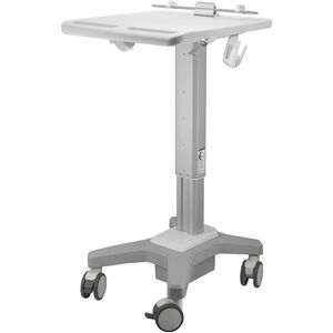 Amer Mounts Light Pedestal Medical Cart with Laptop Bar Mount (Max Load 20.94 lbs)