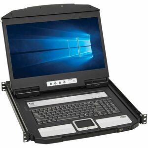 Tripp Lite by Eaton B021-SWHD-K LCD Rack Console KVM Switch - Metal, Plastic - Black