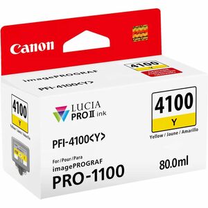 Canon Lucia PRO II PFI-4100 Original Inkjet Ink Cartridge - Yellow - 1 / Pack