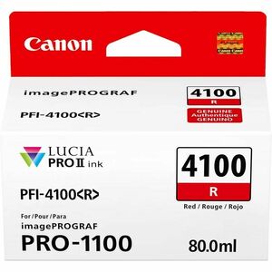 Canon Lucia PRO II PFI-4100 Original Inkjet Ink Cartridge - Red - 1 / Pack