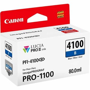 Canon Lucia PRO II PFI-4100 Original Inkjet Ink Cartridge - Blue - 1 / Pack