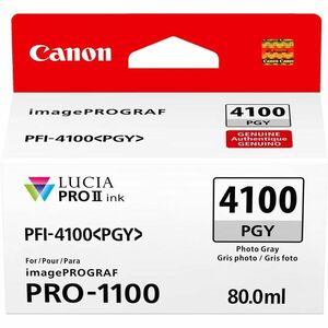 Canon Lucia PRO II PFI-4100 Original Inkjet Ink Cartridge - Photo Gray - 1 / Pack