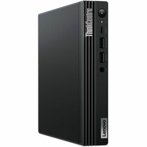 Lenovo ThinkCentre M70q Gen 4 12E30060US Desktop Computer - Intel Core i3 13th Gen i3-13100T - 8 GB - 256 GB SSD - Tiny - Black