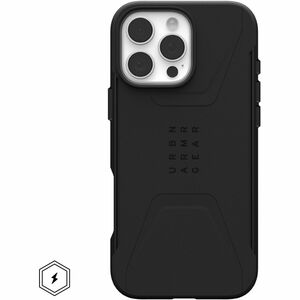 Urban Armor Gear Civilian Carrying Case Apple iPhone 16 Pro Max Smartphone - Black