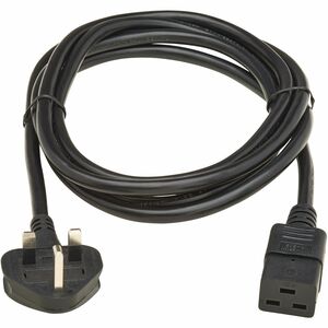 Eaton Tripp Lite Series UK Computer Power Cord, BS 1363 to C19 - 13A, 250V, H05VV-F, 2.5 m (8.2 ft.), Black