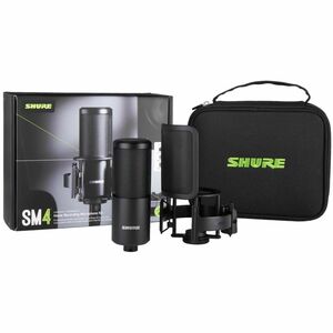 Shure SM4 Rugged Wired Condenser Microphone for Home Studio, Vocals, Stage, Studio, Home, Recording