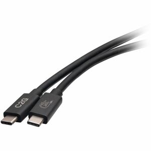 C2G 3.3ft (1m) USB 4.0 USB-C to C (48V 5A) 240W Charging Cable-Black