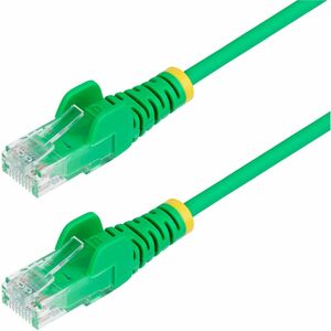 StarTech.com 1ft Green Slim CAT6 Ethernet Cable, Slim Snagless RJ45, UTP, LSZH, 28AWG Bare Copper, Slim Network Patch Cord, Fluke Tested