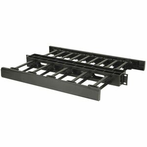 Ortronics Horizontal Cable Manager, Double Sided, 1 rack unit, White