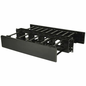 Ortronics Horizontal Cable Manager, Double Sided, 2 rack unit, White