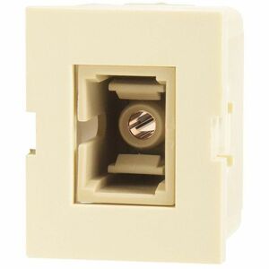 Ortronics TracJack Module, 1-SC Simplex Multimode, Beige Adapter, Wiremold Ivory Housing