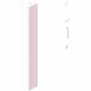 Ortronics MM20 Vertical Cable Manager with Door, 12" Wide, for 8 ft (51U) Rack, Black