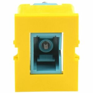 Ortronics TracJack Module, 1-SC Simplex Multimode, Aqua adapter, Yellow