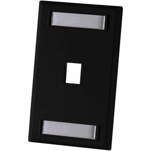 Ortronics Single Gang Keystone Faceplate, 1 Port, Black