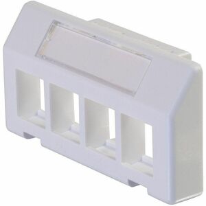 Ortronics Keystone Furniture Adapter Plate, Holds 4 Keystone Modules,White