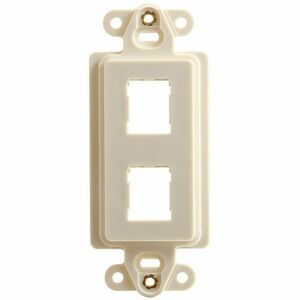 Ortronics HDJ 2-Port Rectangular Stylistics Frame, Fog White