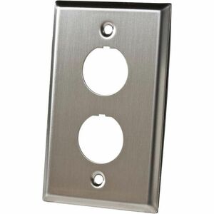 Ortronics Stainless Steel Faceplate Industrial, 2-port Single Gang Plate