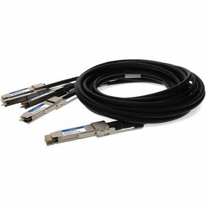 AddOn Arista Networks® CAB-D-4Q-400G-1M to Mellanox® MCP7F60-W001R30 Compatible TAA 400GBase-CU QSFP-DD 400G to 4xQSFP56 100G PAM-4 Direct Attach Cable (Passive Twinax, 1m)