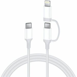 4XEM 2 in 1 3ft USB-C to USB-C + Lightning Cable
