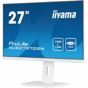 iiyama ProLite XUB2797QSN-W2 27" Class WQHD LED Monitor - 16:9 - Matte White