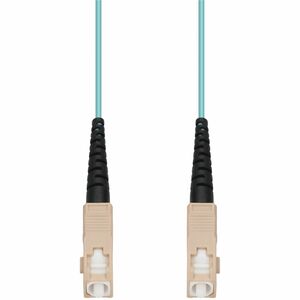 AddOn 9m SC to SC Aqua OM4 Simplex OFNP (Plenum-Rated) Fiber Patch Cable, MMF (Multi Mode), 50/125