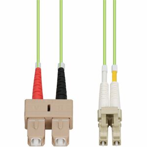 AddOn 65m SC to LC Lime Green OM5 Duplex OFNP (Plenum-Rated) Fiber Patch Cable, MMF (Multi Mode), 50/125