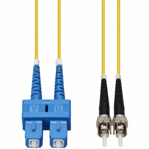 AddOn 95m SC to ST Yellow OS2 Duplex OFNR (Riser-Rated) SMF (Single Mode) Fiber Patch Cable, 9/125