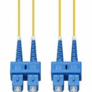 AddOn 60m SC to SC Yellow OS2 Duplex OFNP (Plenum-Rated) SMF (Single Mode) Fiber Patch Cable, 9/125