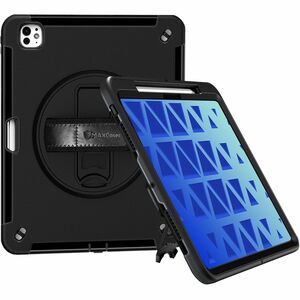 MAXCases Extreme Shield for iPad Pro 13" (M4 2024/M5 2025) w/ Handstrap, Shoulder Strap & Pencil Garage (Black)