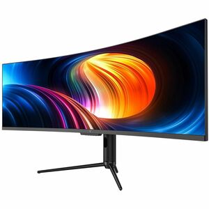 V7 L490DQ-HAS-N 49" Class Dual Quad HD (DQHD) Curved Screen LED Monitor - 32:9 - Black