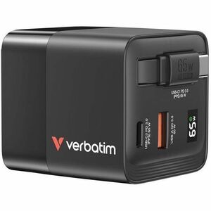 Verbatim GaN Charger 65W Retractable Cable