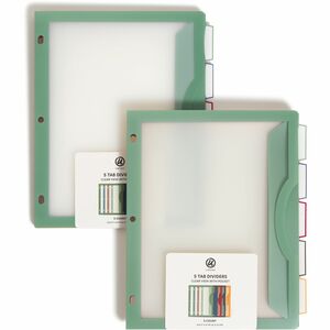 5 Tab Clear View Single Pocket - Dividers - Core, 10 Pack