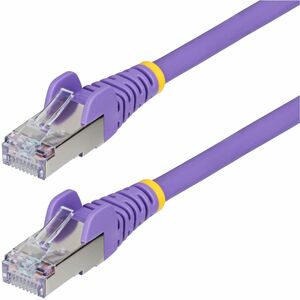 StarTech 6in Purple CAT6a Ethernet Cable, Snagless RJ45, 10G, 100W PoE, S/FTP, LSZH, 27AWG Pure Copper, 500MHz, Shielded Network Cord
