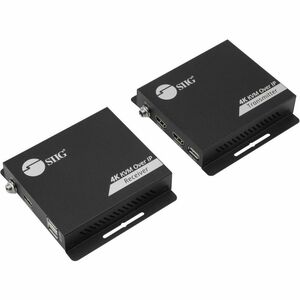SIIG HDMI 4K30Hz KVM Over IP Extender - 120m(394ft) - Over IP KVM Extender - One to Many - HDMI Loop-out - Downscaler - Low-latency