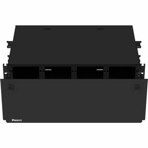 Panduit Opticom Rack Mount Enclosure, Black, 4 RU, 16 FAP/Cassette Slots