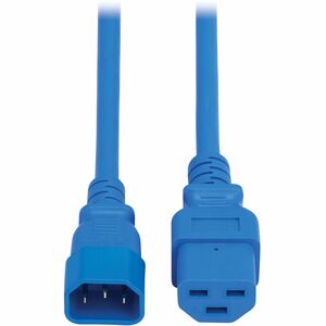 Eaton Tripp Lite Series Power Cord, C14 to C21 - Heavy-Duty, 15A, 250V, 14 AWG, 2.5 ft. (0.76 m), Blue