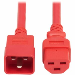 Eaton Tripp Lite Series Power Cord, C20 to C21 - Heavy-Duty, 20A, 250V, 12 AWG, 2.5 ft. (0.76 m), Red