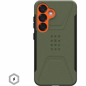 Urban Armor Gear Civilian Galaxy S25 Case - Olive Drab/Orange