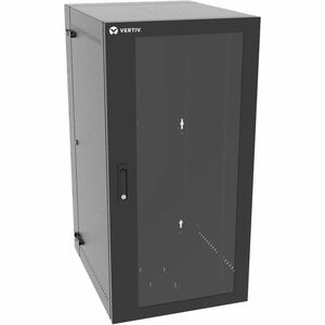 Vertiv VR Rack 25U Server Rack Enclosure | Wall Mount | 1219.2x533.4x609.6mm 48x21x24in (HxWxD) | Plexi door | Medium depth | rack cabinet (VR1012)