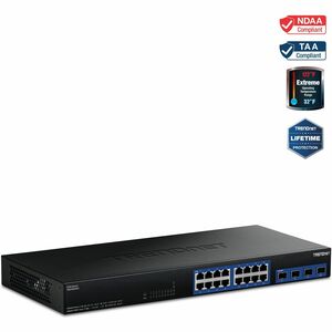 TRENDnet 20-Port 2.5G/Multi-Gig Switch with 10G SFP+ Ports, TEG-S50204, 16 x 2.5G RJ-45 Ports, 4 x 10G SFP+ Ports, 160Gbps, 1U Rack Mountable, NDAA TAA Compliant, Lifetime Protection, Black Visit the TRENDnet Store