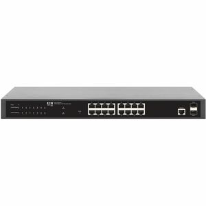 Eaton Tripp Lite series 16-Port Managed Gigabit Ethernet Switch - Layer 2, 1 Gbps, 2x GbE SFP Ports, 1U Rack/Desktop