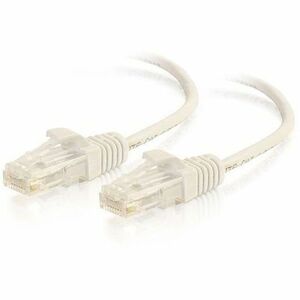 C2G 2ft (0.9m) Cat6 Snagless Unshielded (UTP) Slim Ethernet Network Patch Cable - White