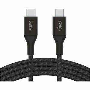 Belkin 240W USB-C to USB-C Cable - Nylon, Braided - M/M - 3.3ft/1m - Black