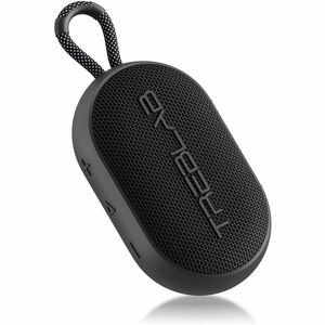 TREBLAB HD-Go - Ultra Portable Hand Held Speaker with Clip, 7W Power with Bass, 16H Playtime, IPX7 Waterproof, Built-in Mic