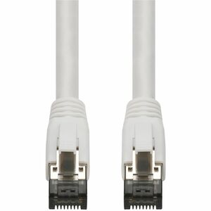 AddOn 50ft White CAT8 Shielded (S/FTP) PVC Ethernet Cable Snagless Easy Boot RJ-45 M/M CAT 8